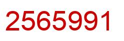 Number 2565991 red image