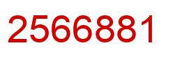 Number 2566881 red image
