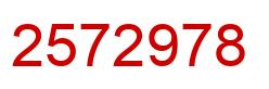 Number 2572978 red image