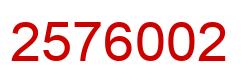 Número 2576002 imagen rojo