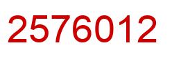 Number 2576012 red image
