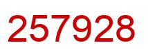 Número 257928 imagen rojo