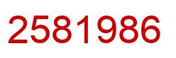 Number 2581986 red image
