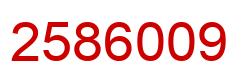 Number 2586009 red image