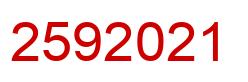 Number 2592021 red image