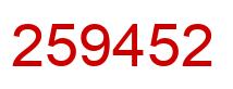 Número 259452 imagen rojo