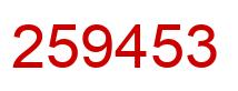 Number 259453 red image