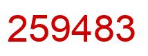 Number 259483 red image