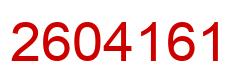 Number 2604161 red image