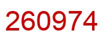 Number 260974 red image