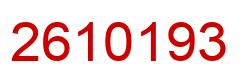 Number 2610193 red image