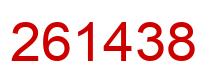 Number 261438 red image