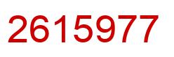 Number 2615977 red image