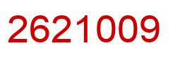 Number 2621009 red image