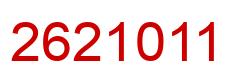 Number 2621011 red image