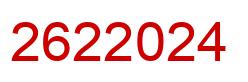 Número 2622024 imagen rojo