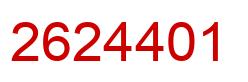 Number 2624401 red image