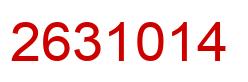 Number 2631014 red image