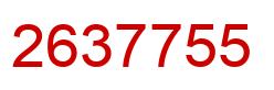 Number 2637755 red image