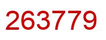Number 263779 red image
