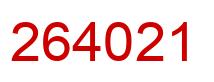 Número 264021 imagen rojo
