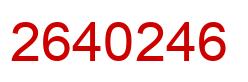 Number 2640246 red image
