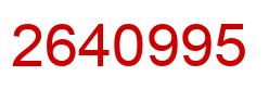 Number 2640995 red image