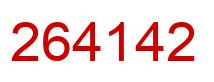 Number 264142 red image