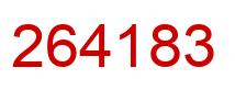 Number 264183 red image