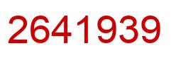Number 2641939 red image