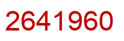 Number 2641960 red image