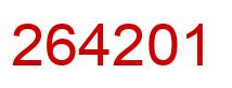 Number 264201 red image