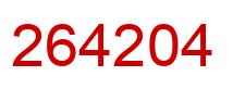 Number 264204 red image