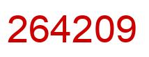Number 264209 red image