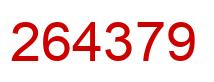 Number 264379 red image