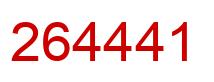 Number 264441 red image