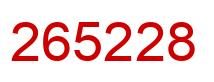 Número 265228 imagen rojo