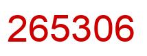 Number 265306 red image