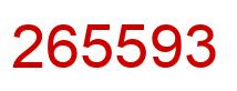 Number 265593 red image