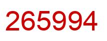 Número 265994 imagen rojo