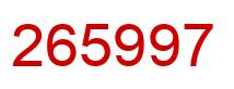 Número 265997 imagen rojo