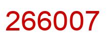 Number 266007 red image