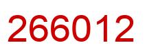 Número 266012 imagen rojo