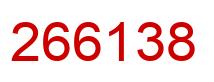 Number 266138 red image