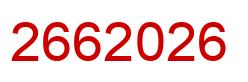 Number 2662026 red image