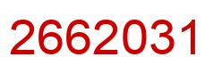 Number 2662031 red image