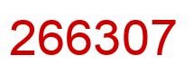 Número 266307 imagen rojo