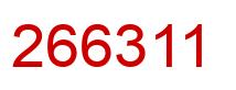 Número 266311 imagen rojo