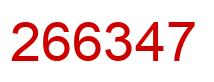 Número 266347 imagen rojo