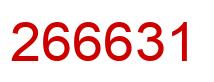 Number 266631 red image